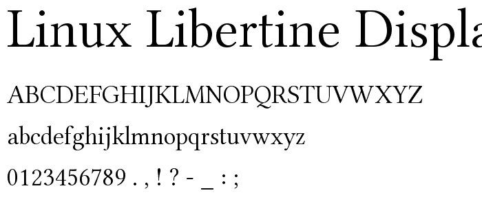 Linux Libertine Display Capitals font